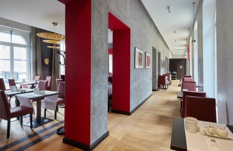 Part of the breakfast room at Hotel Alte Post