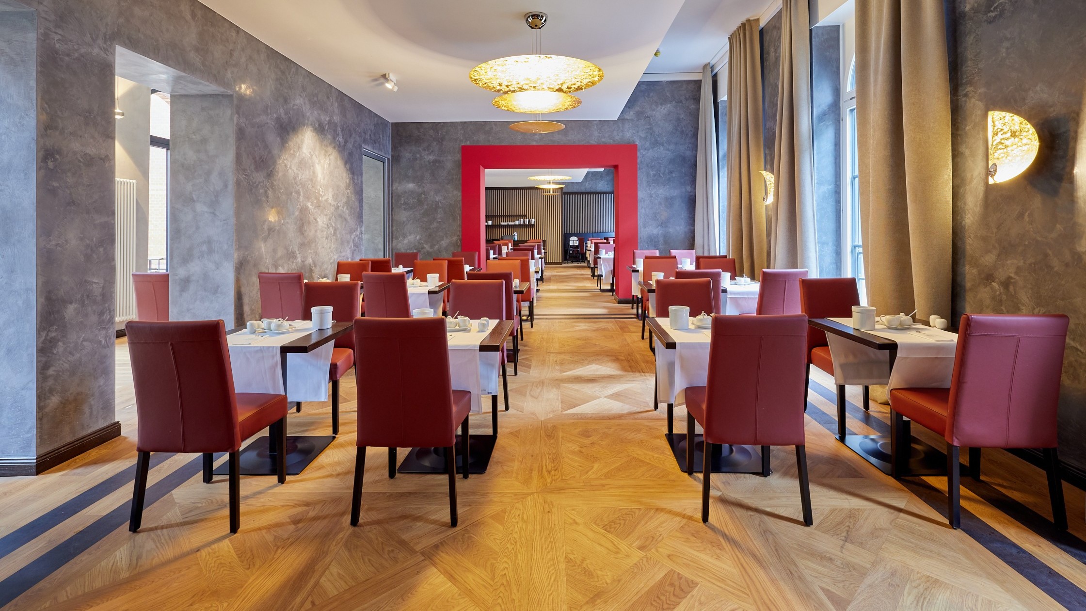 Teil des Frühstücksraums im Hotel Alte Post