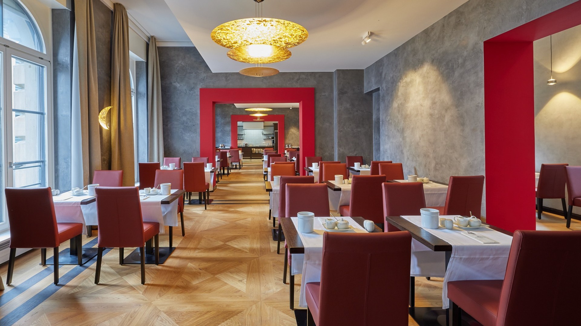 Part of the breakfast room at Hotel Alte Post